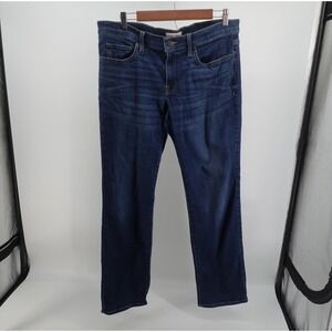 Lucky Brand Womens 12/31R Straight Leg Jeans Dark Wash Blue Denim Mid Rise